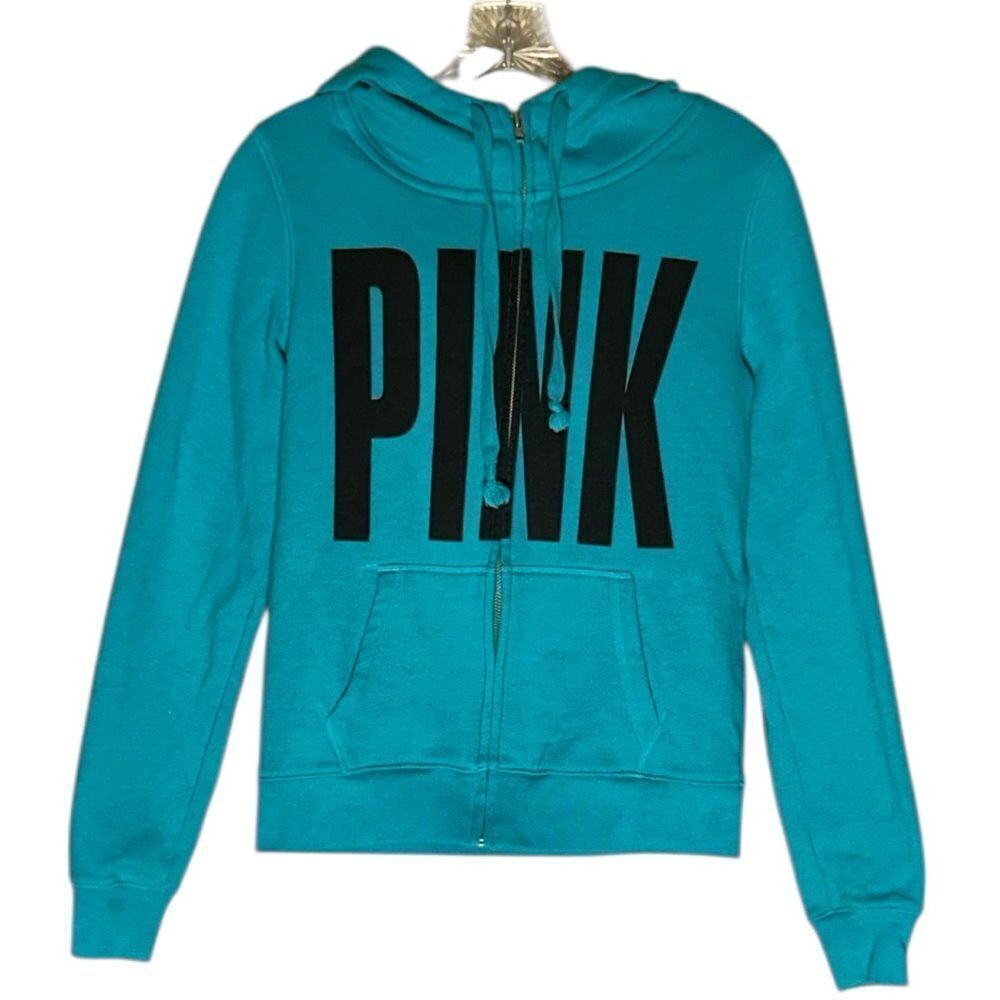 Victoria's Secret PINK Turquoise Full Zip Hoodie - Picture 4 of 6